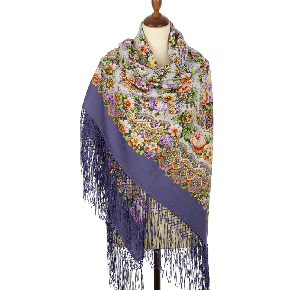 Shop Thick Woolen Fabric Shawls with Silk Fringe 148x148 cm Шаль «Желанная» online at Skazka.site | Eligible for fast shipping and free returns. Шаль «Желанная»