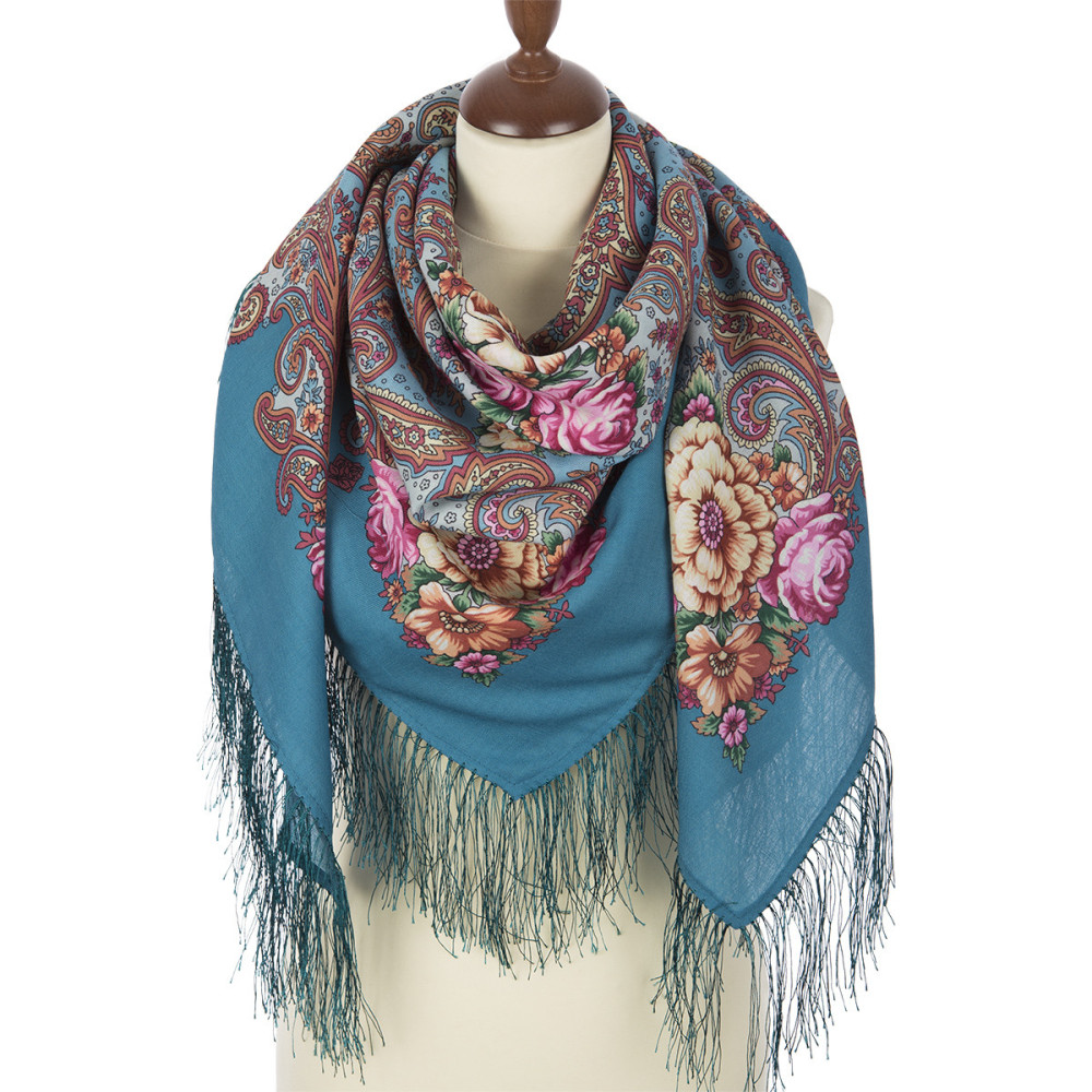 Shop Woolen Scarves with Silk Fringe 125x125 cm Платок «Мечты о счастье» online at Skazka.site | Eligible for fast shipping and free returns. Платок «Мечты о счастье»