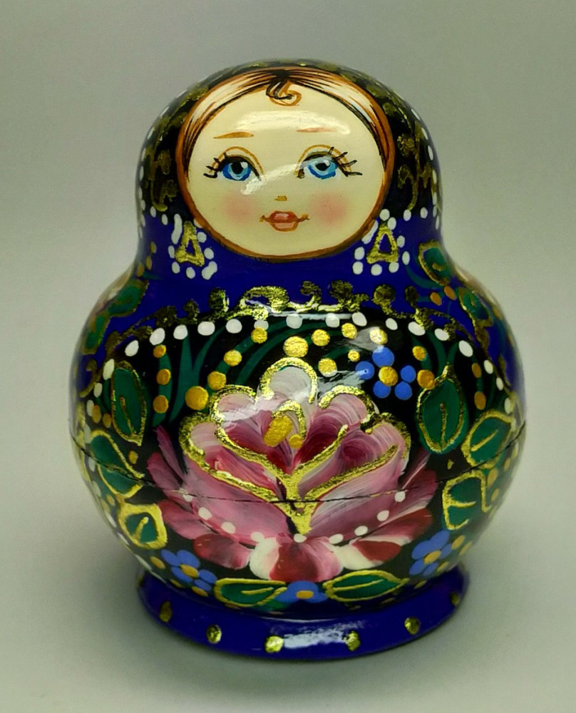 55 mm Matryoshka with Flowers 5pcs (by A Studio)