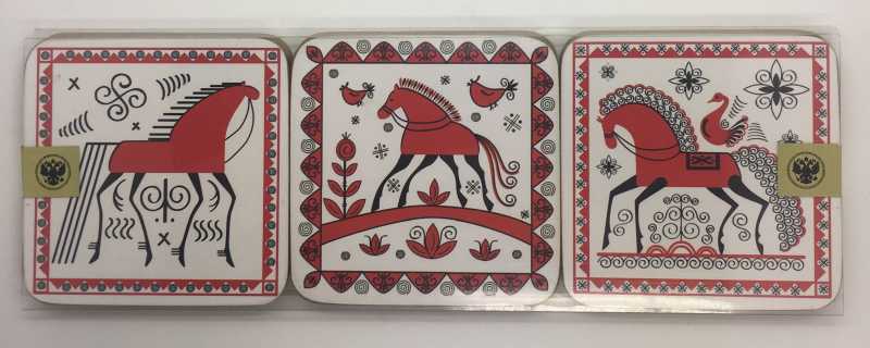 Coasters with Russian Ornaments