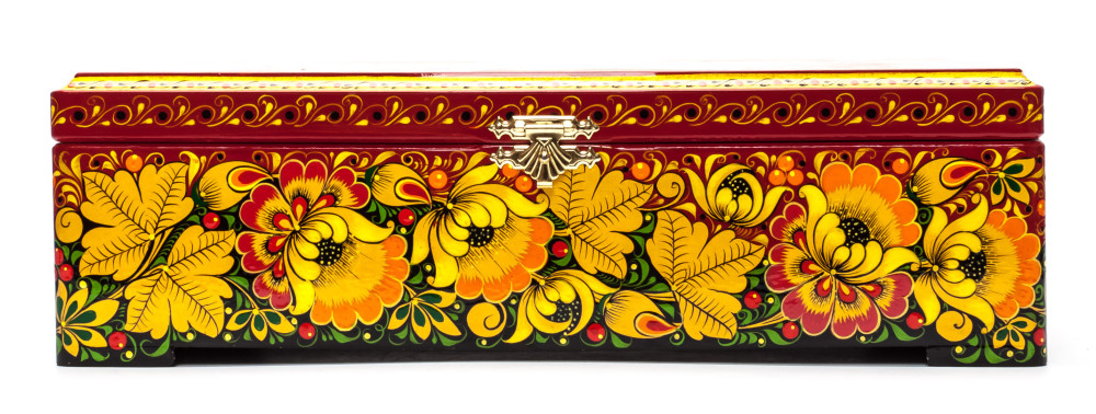295x165 mm Khokhloma Painting Jewellery Wooden Box