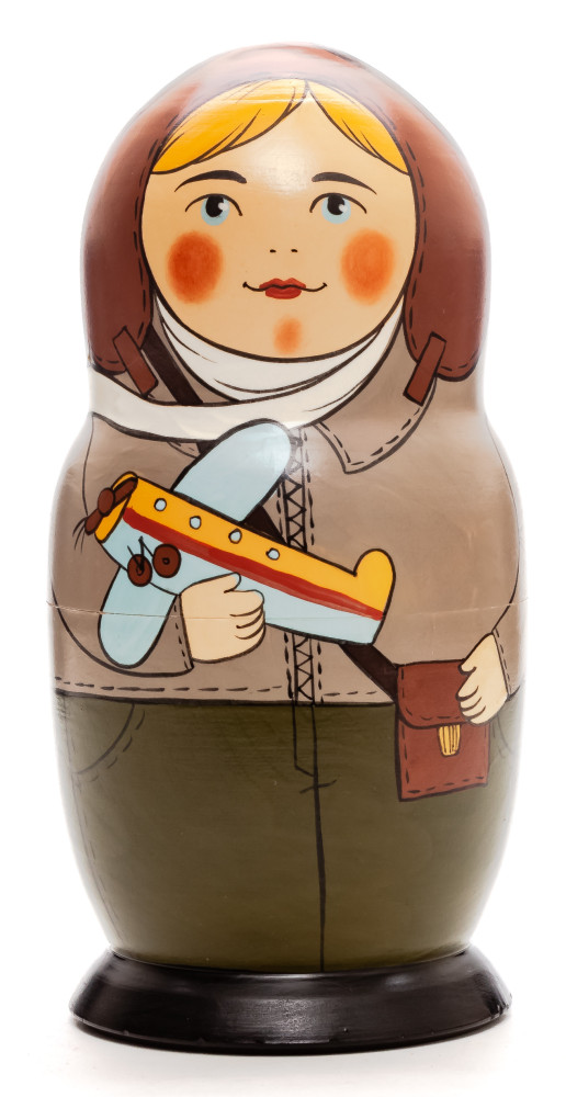 Shop Exclusive Nesting Dolls 160 mm Aviatress author's hand painted Traditional Russian Wooden Matryoshka doll 5 pcs (by Igor Malyutin) online at Skazka.site | Eligible for fast shipping and free returns. 160 mm Aviatress author's hand painted Traditional Russian Wooden Matryoshka doll 5 pcs (by Igor Malyutin)
