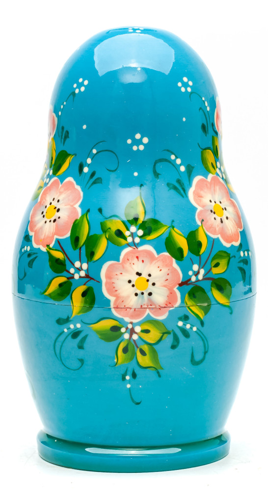 140 mm Moscow Kremlin hand painted on Wooden Matryoshka doll 5 pcs (by Valeria Crafts)