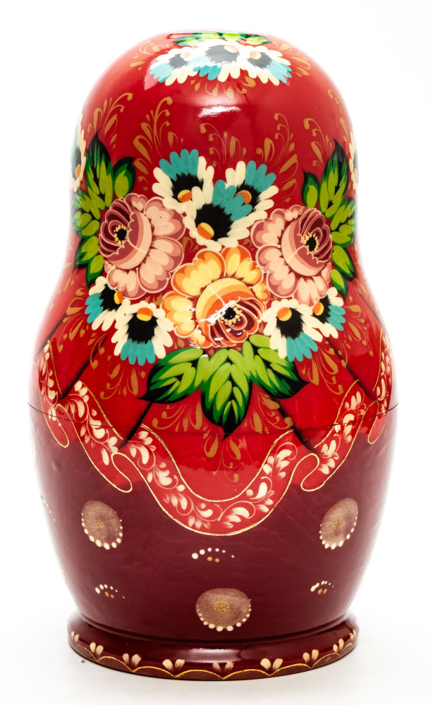 200 mm Moscow Saint Basil Cathedral hand painted on Wooden Matryoshka doll 10 pcs (by Valeria Crafts)