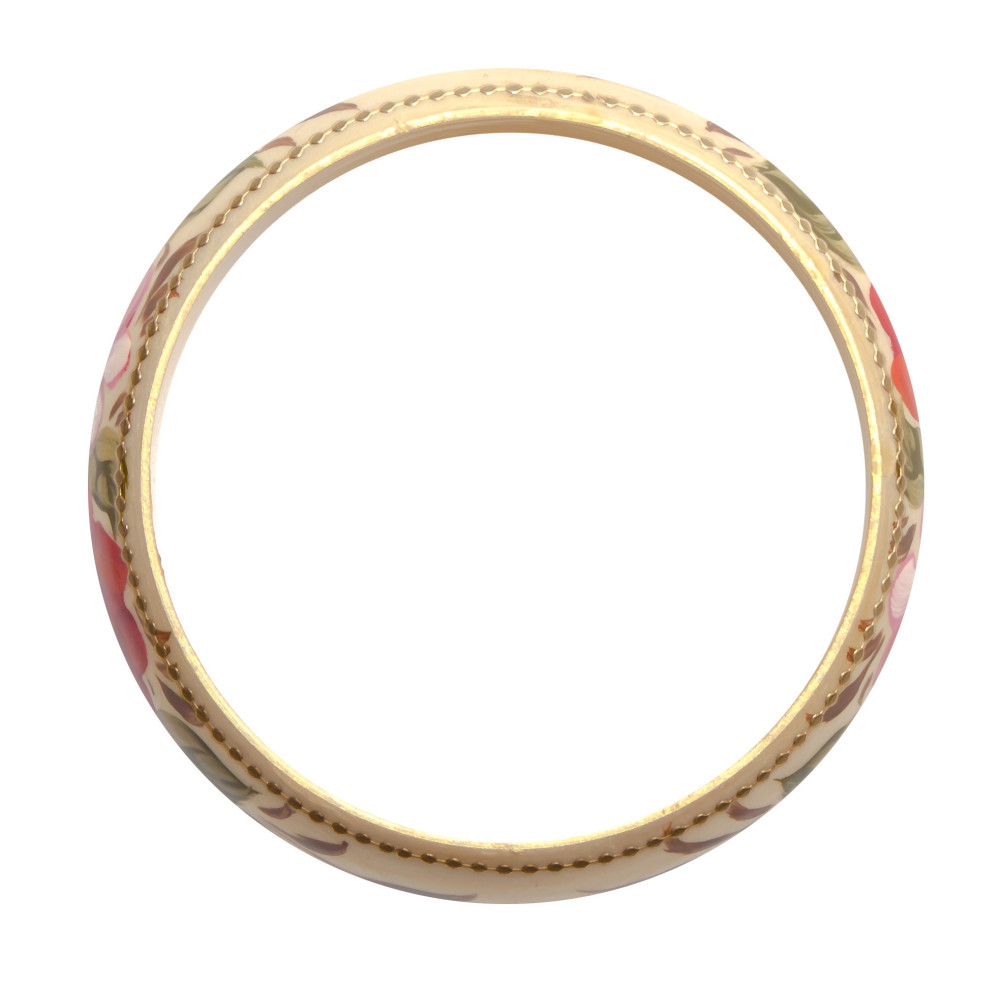  80x31 mm Zhostovo Hand Painted Bracelet (by Lada Workshop)