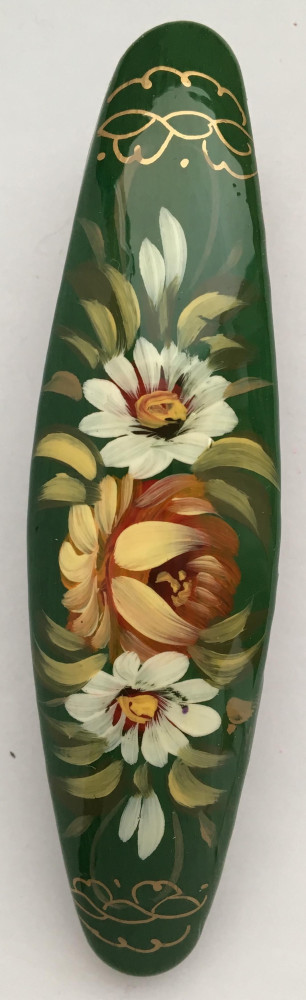 Lada Hair Clip Hand Painted Zhostovo Art