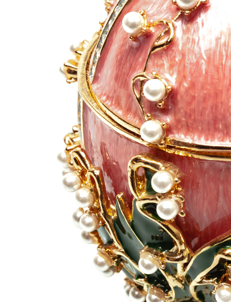 160 mm The Lilies of the Valley Pink Easter Egg