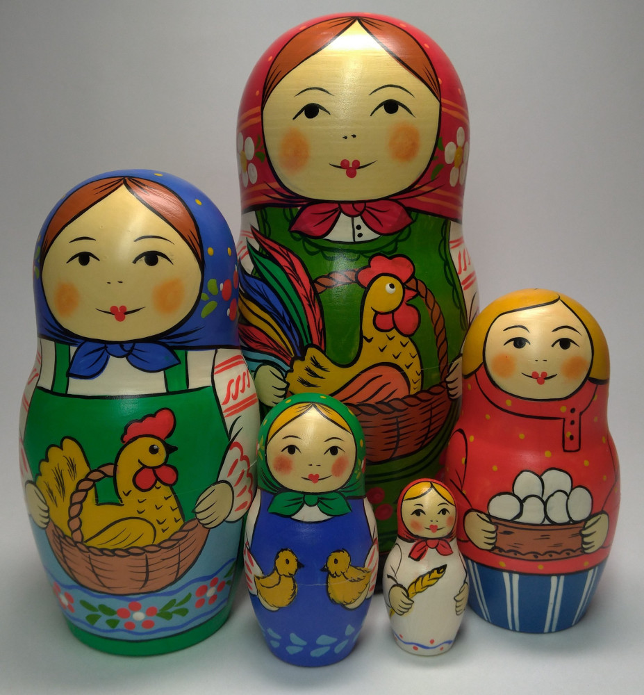 Shop Exclusive Nesting Dolls 160 mm Mother with Cockerel with a Candy hand painted Traditional Russian Wooden Matryoshka doll 5 pcs (by Igor Malyutin) online at Skazka.site | Eligible for fast shipping and free returns. 160 mm Mother with Cockerel with a Candy hand painted Traditional Russian Wooden Matryoshka doll 5 pcs (by Igor Malyutin)