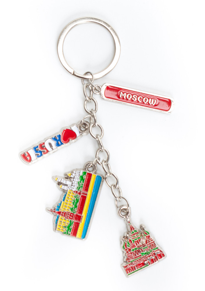 Moscow Famous Buildings Metal Key Chain (by AKM Gifts)