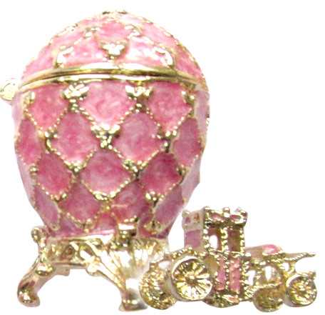 30 mm Imperial Coach and Pink Imperial Coronation Easter Egg