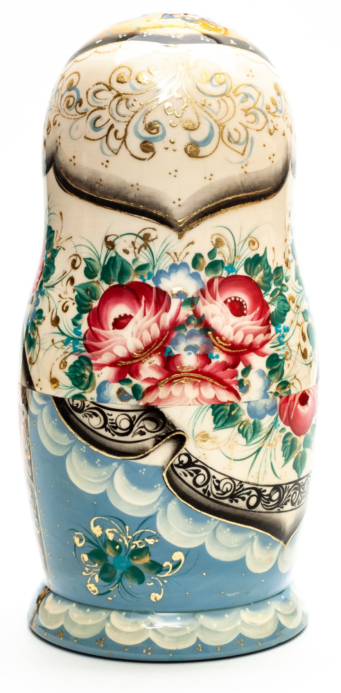 180 mm The Frog Princess hand painted wooden Matryoshka doll 5 pcs (by A Studio)