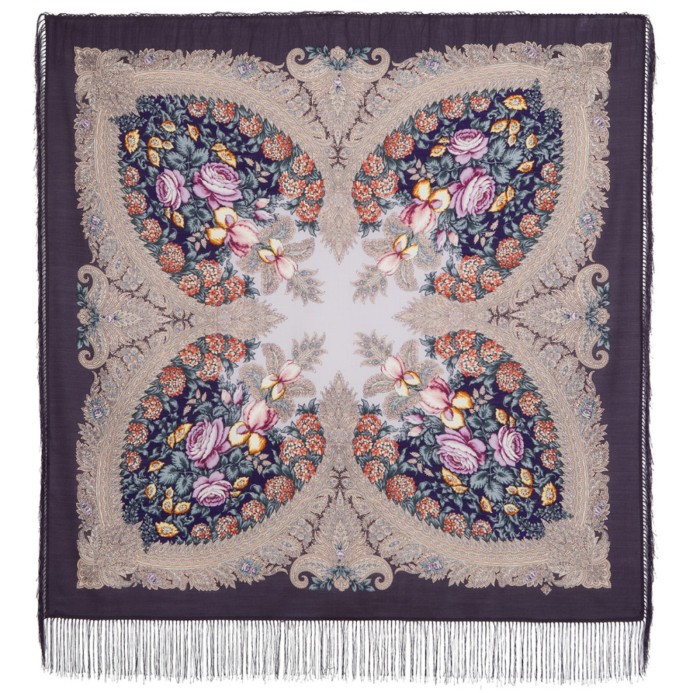 Shop Woolen Scarves with Silk Fringe 125x125 cm Платок «На гребне волны» online at Skazka.site | Eligible for fast shipping and free returns. Платок «На гребне волны»