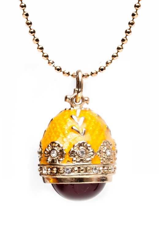 Amber Yellow Egg Pendant