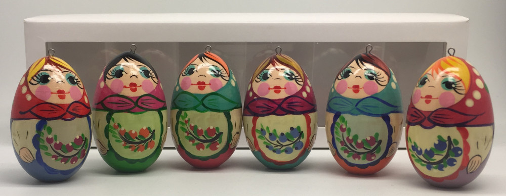 Matryoshka with Berries Christmas Ornaments