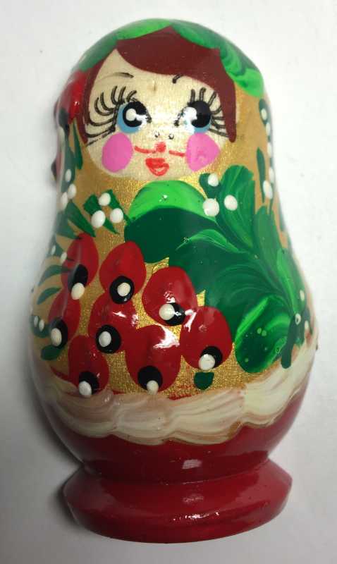 40x65 mm Russian Matryoshka hand painted Wooden Fridge Magnet (by Oleg Magnets)