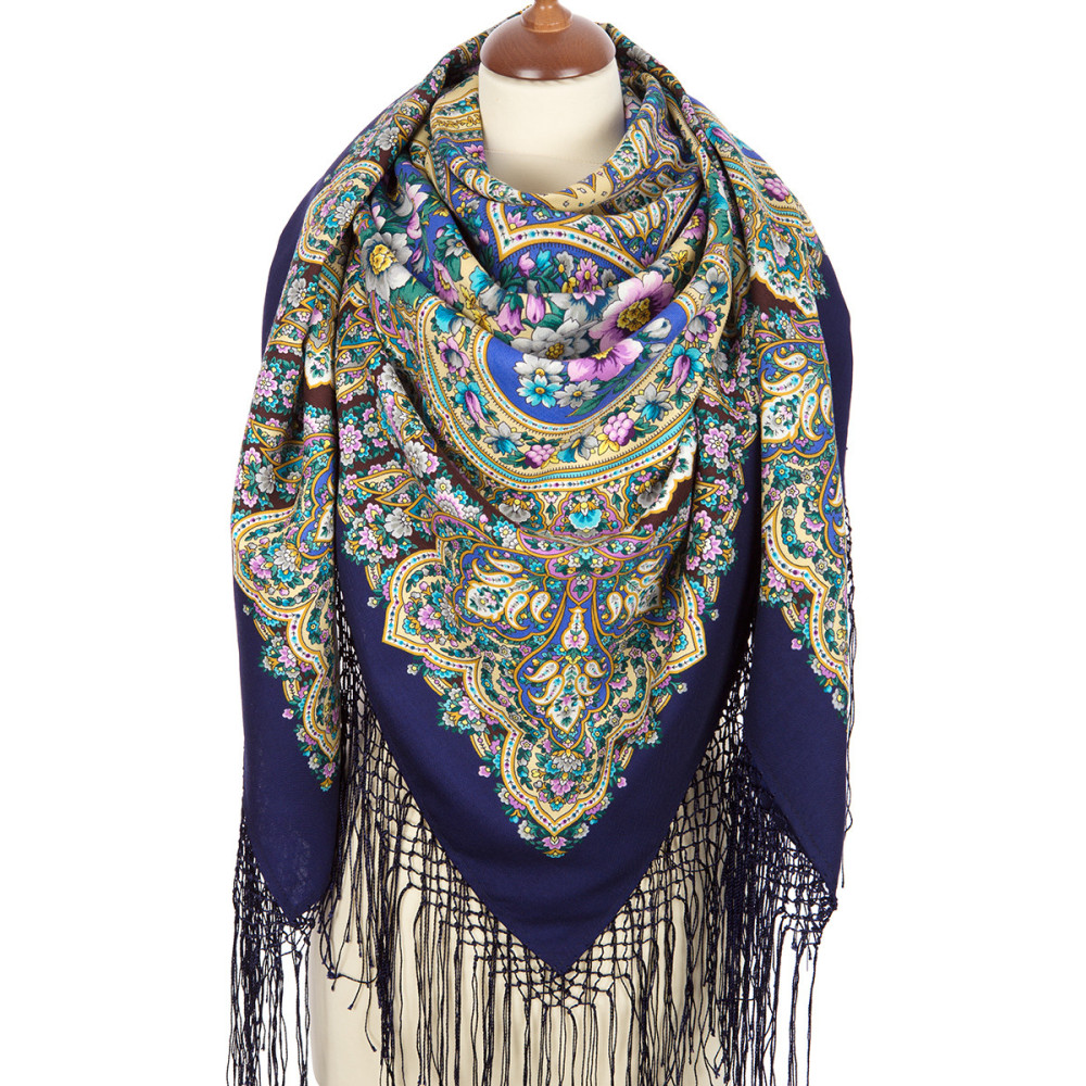 Shop Thick Woolen Fabric Shawls with Silk Fringe 148x148 cm Шаль «Идиллия» online at Skazka.site | Eligible for fast shipping and free returns. Шаль «Идиллия»