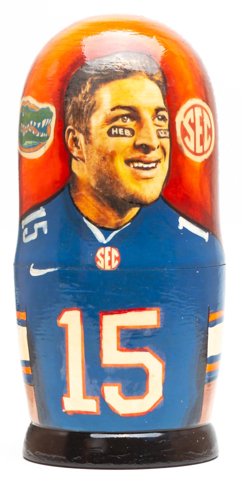 180mm Jeff Driskel Hand Painted Matryoshka Doll 5 pcs (by Konstantin Studio)