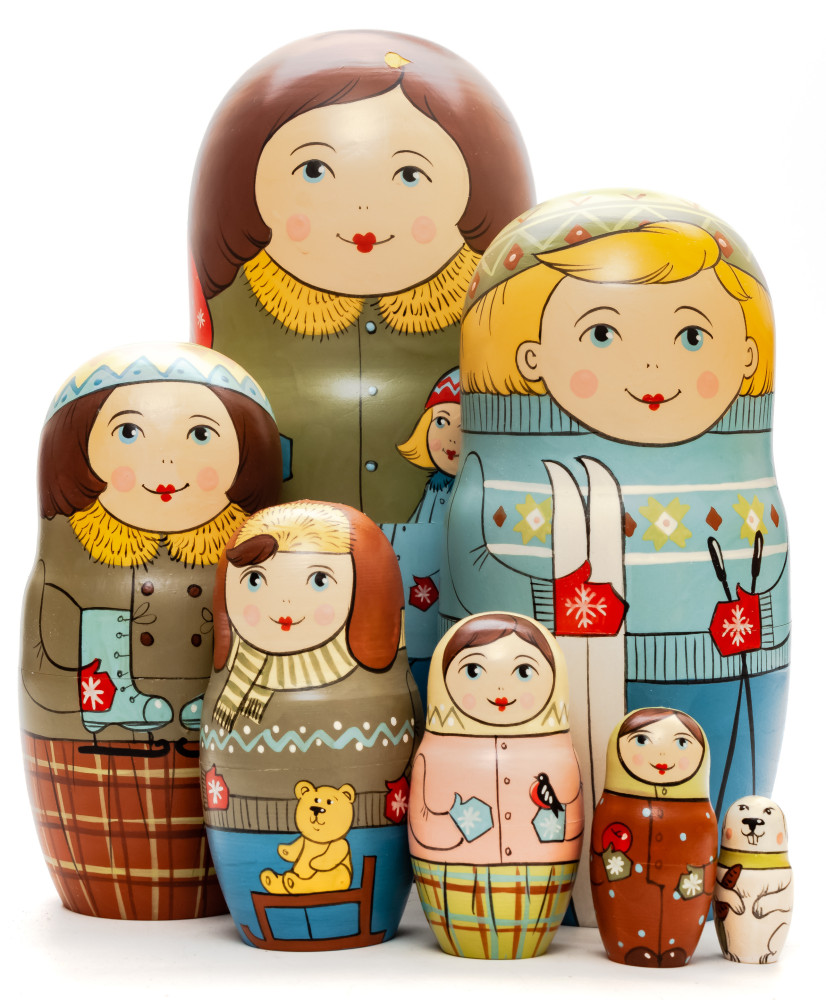 Shop Exclusive Nesting Dolls 220 mm Mother with Daughter with Toy Bear hand painted Traditional Russian Wooden Matryoshka doll 7 pcs (by Igor Malyutin) online at Skazka.site | Eligible for fast shipping and free returns. 220 mm Mother with Daughter with Toy Bear hand painted Traditional Russian Wooden Matryoshka doll 7 pcs (by Igor Malyutin)