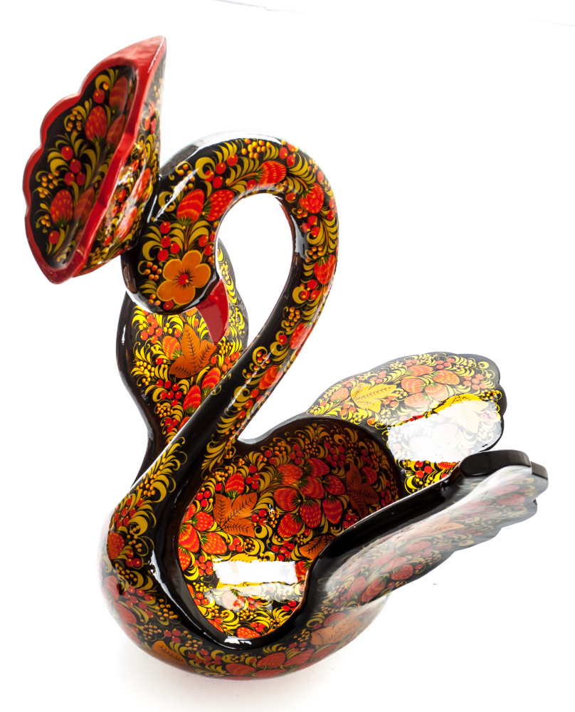 425x450 mm Duck Khokhloma hand painted wooden Ladle for Wine