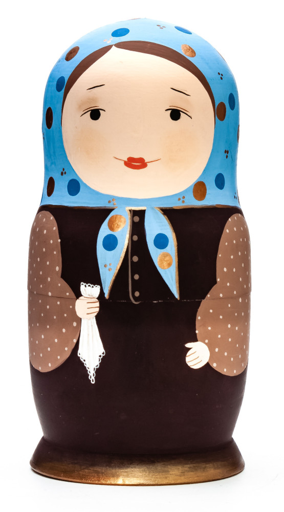 140mm Russian Matryoshka hand painted Matryoshka doll 5pcs