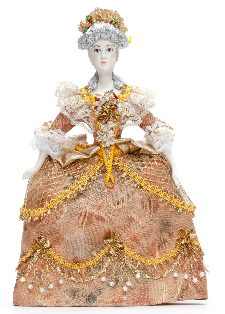 Russian Princess hand made Porcelain Doll in a Party Dress - 11 Inches (by Le Russe)