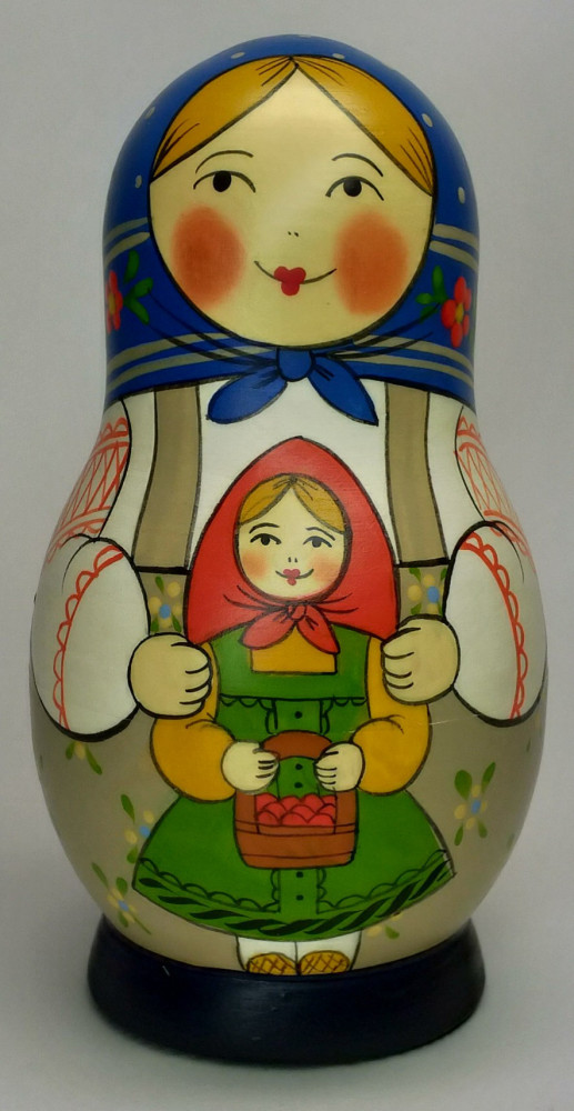 Shop Exclusive Nesting Dolls 125 mm Mother with Daughter hand painted Traditional Russian Wooden Matryoshka doll 5 pcs (by Igor Malyutin) online at Skazka.site | Eligible for fast shipping and free returns. 125 mm Mother with Daughter hand painted Traditional Russian Wooden Matryoshka doll 5 pcs (by Igor Malyutin)