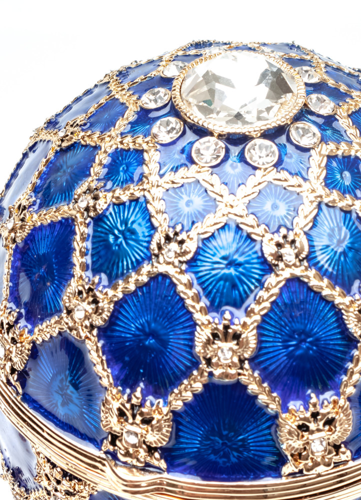 Easter Egg "With the Cariage", 14,5 см, blue