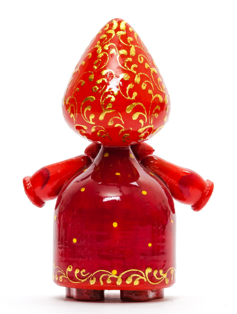 120 mm Russian Girl in Kokoshnik hand painted Wooden Doll (by Summer Shine)