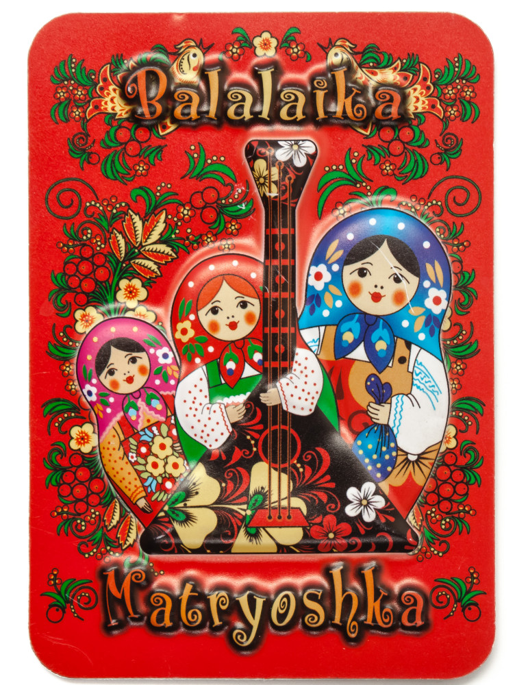 Matryoshka Balalaika Fridge Magnet