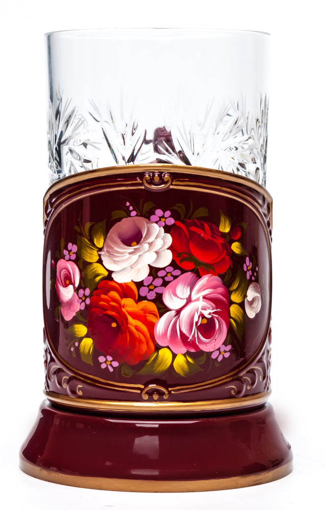 Zhostovo Patterns Tea Glass Holder