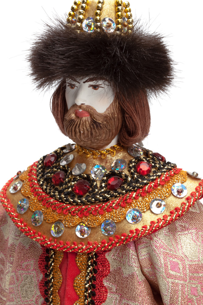 Boris Godunov Tsar of Russia hand made Porcelain Doll with a Staff - 11 Inches (by Le Russe)