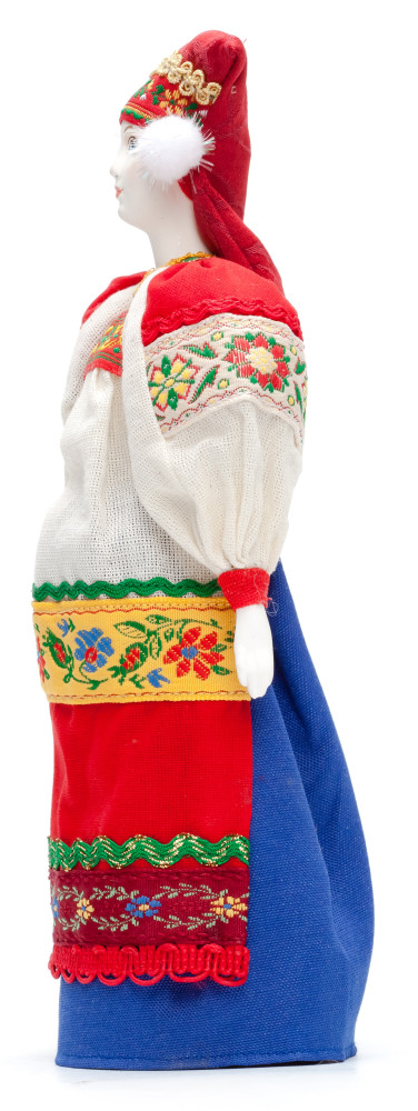 230 mm Russian Peasant Woman in a Traditional Linen Dress and Headdress 18th Century (by Le Russe)