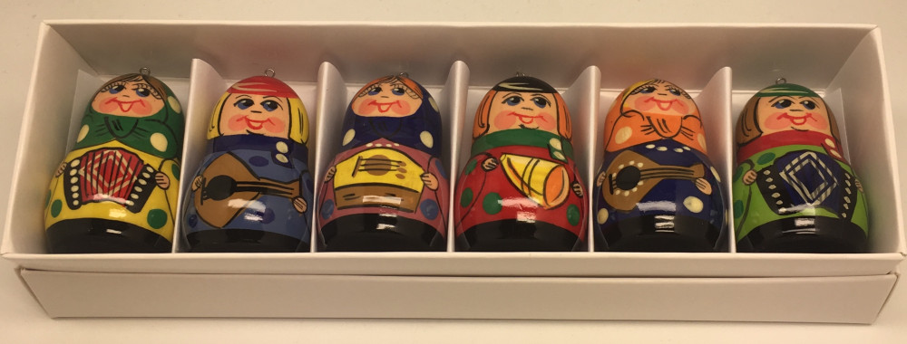 Matryoshka Musicians Christmas Ornaments