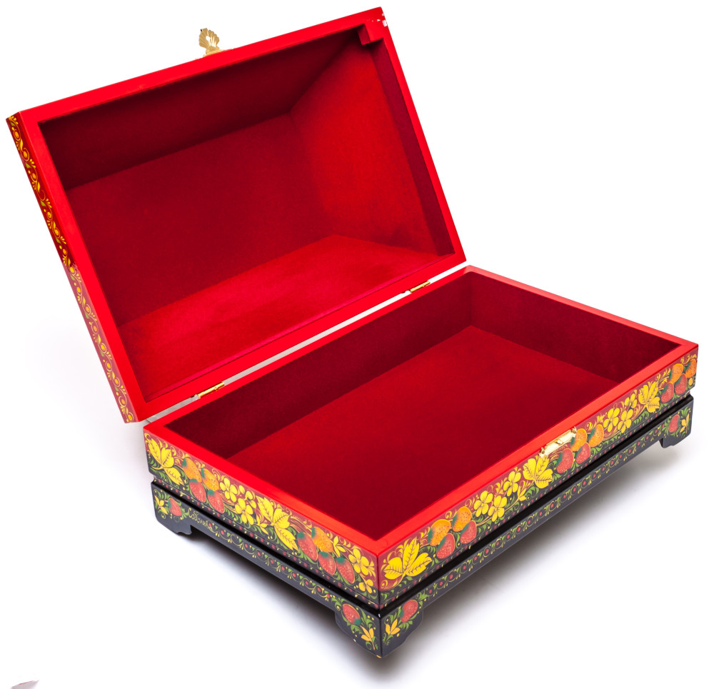 320x200 mm Khokhloma Painting Jewellery Wooden Box