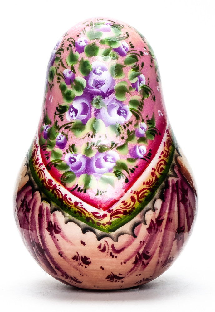 100mm Russian Doll with Balalaika Roly-poly Toy