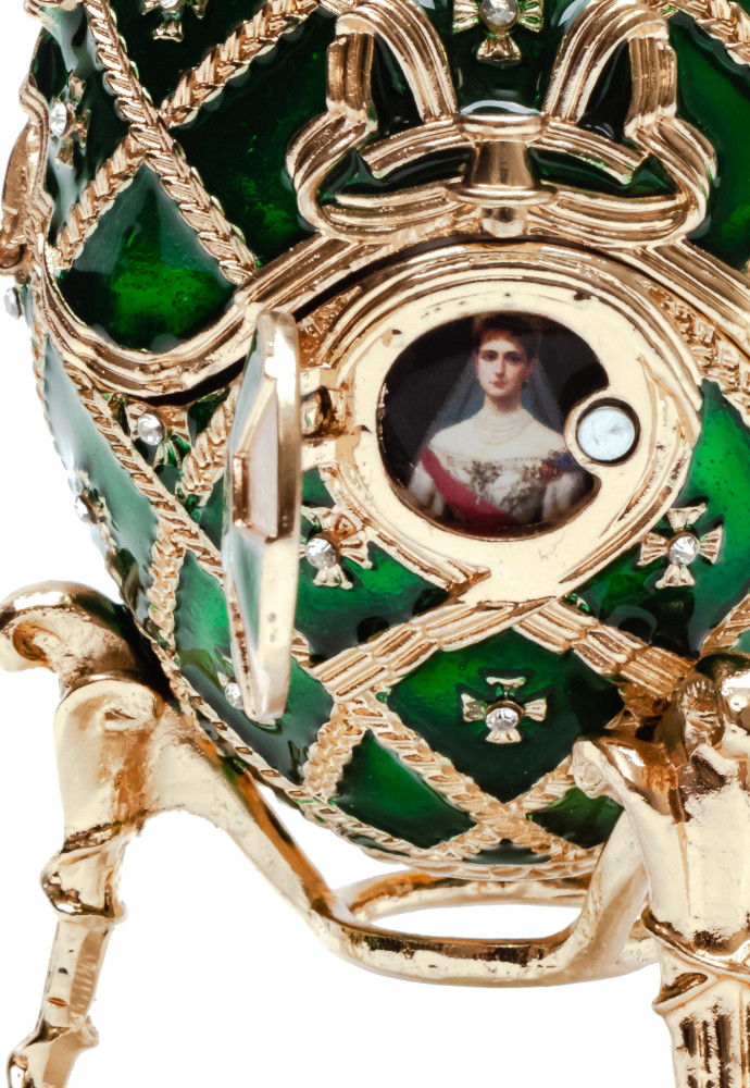 90 mm The Cross of Snt George with Portrait of Tsar Nicholas II of Russia Easter Egg