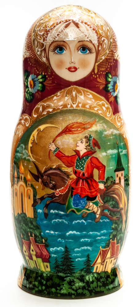 Shop Exclusive Nesting Dolls 180 mm Firebird hand painted wooden Matryoshka doll 5 pcs (by A Studio) online at Skazka.site | Eligible for fast shipping and free returns. 180 mm Firebird hand painted wooden Matryoshka doll 5 pcs (by A Studio)