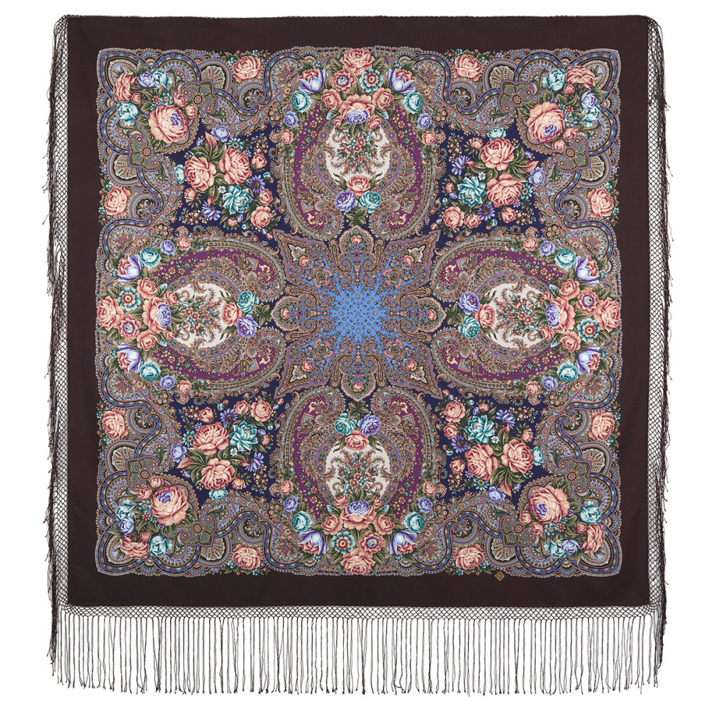 Shop Thick Woolen Fabric Shawls with Silk Fringe 148x148 cm Шаль «Любовь земная» online at Skazka.site | Eligible for fast shipping and free returns. Шаль «Любовь земная»
