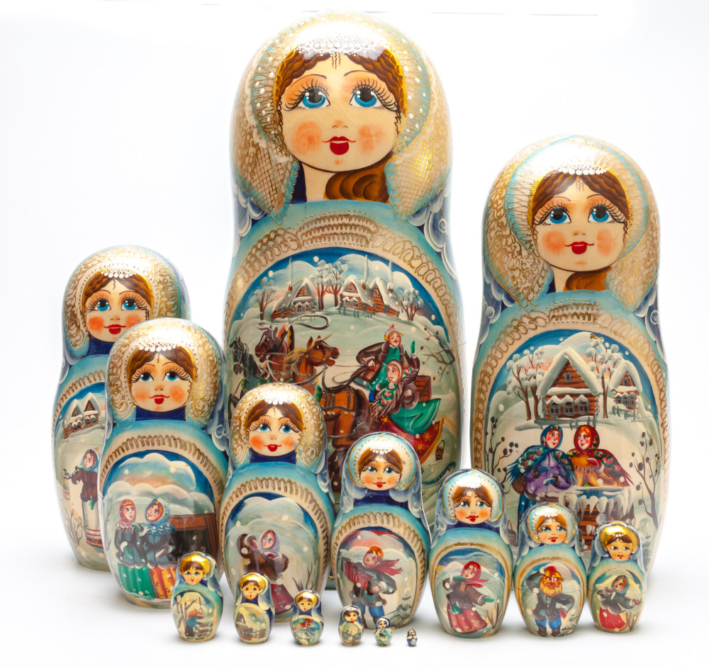 Shop Exclusive Nesting Dolls 340 mm The Firebird handpainted Wooden Matryoshka round Doll 15 pcs (by Valery Crafts) online at Skazka.site | Eligible for fast shipping and free returns. 340 mm The Firebird handpainted Wooden Matryoshka round Doll 15 pcs (by Valery Crafts)