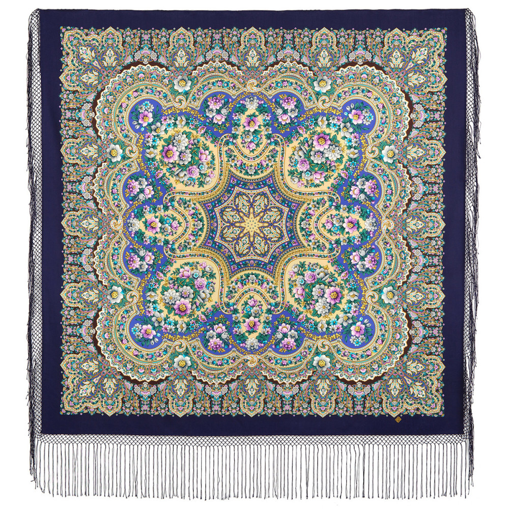 Shop Thick Woolen Fabric Shawls with Silk Fringe 148x148 cm Шаль «Идиллия» online at Skazka.site | Eligible for fast shipping and free returns. Шаль «Идиллия»