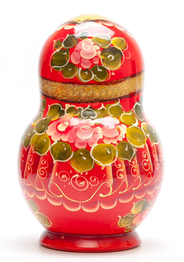 220 mm Moscow Cathedrals Hand painted Matryoshka doll 15 pcs inside round shape (by Valery Studio)