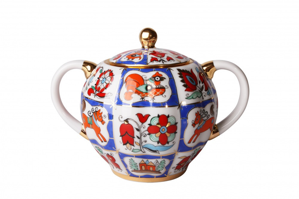Сахарница Тюльпан Русский лубок арт. 80.00250.00.1