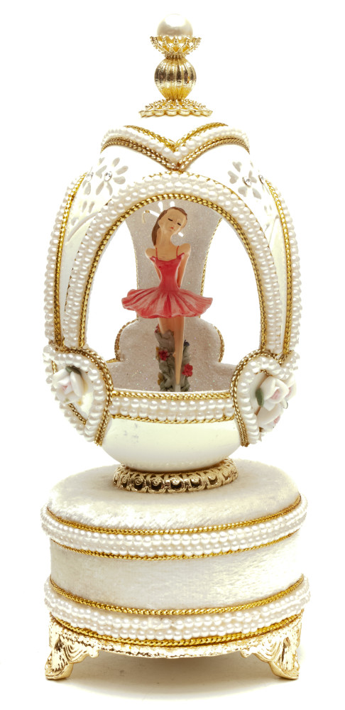140 mm The Ballerina Goose Shell Easter Music Egg