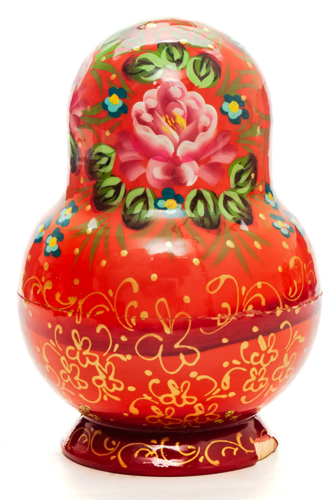 140 mm Summer Flowers hand painted Russian Matryoshka Doll 5 pcs (by Summer Shine)