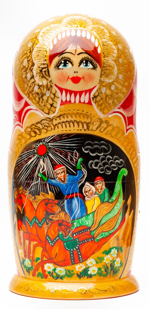 Shop Exclusive Nesting Dolls 210 mm Russian Fairytale handpainted Wooden Matryoshka Doll 7 pcs (by Valery Crafts) online at Skazka.site | Eligible for fast shipping and free returns. 210 mm Russian Fairytale handpainted Wooden Matryoshka Doll 7 pcs (by Valery Crafts)