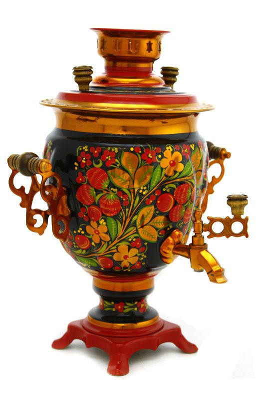 Strawberries Hand Painted Electric Samovar Kettle