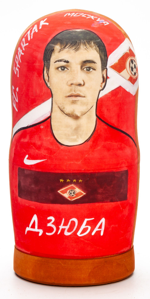 180mm Artyom Dzyuba from Spartak Moscow Hand Painted Matryoshka Doll 5 pcs (by Konstantin Studio)