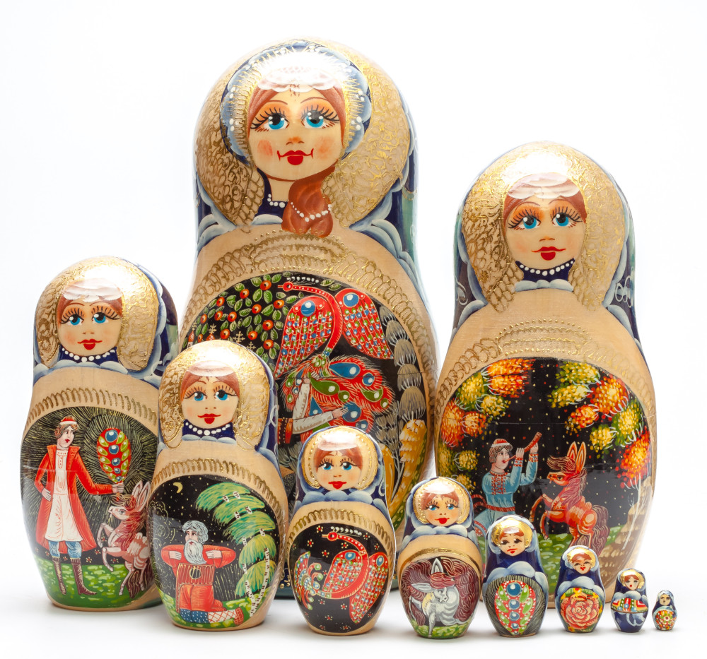 Shop Exclusive Nesting Dolls 260 mm The Firebird handpainted Wooden Matryoshka Doll 10 pcs (by Valery Crafts) online at Skazka.site | Eligible for fast shipping and free returns. 260 mm The Firebird handpainted Wooden Matryoshka Doll 10 pcs (by Valery Crafts)