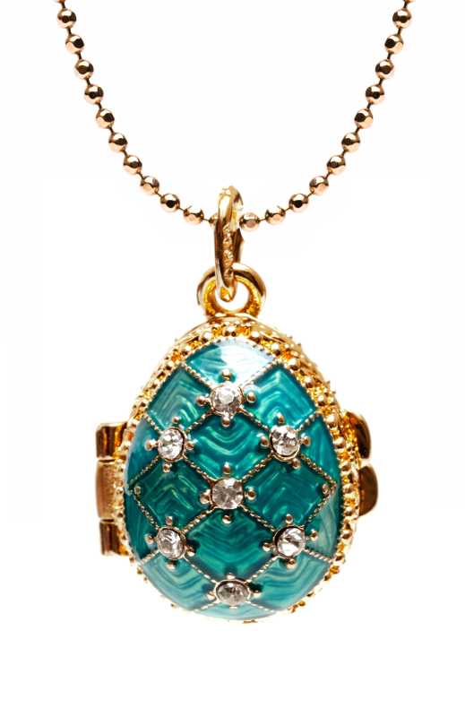 Little Stars Opening Light Blue Egg Pendant