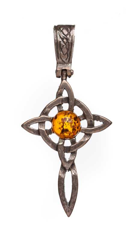 3 g Cross Baltic Amber Pendant